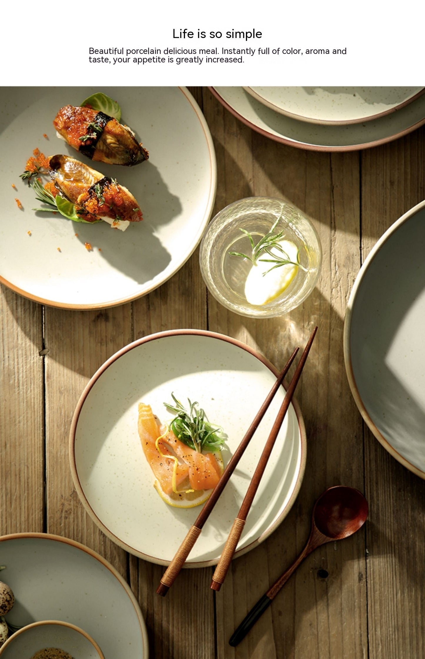 Round Light Ceramic Plate