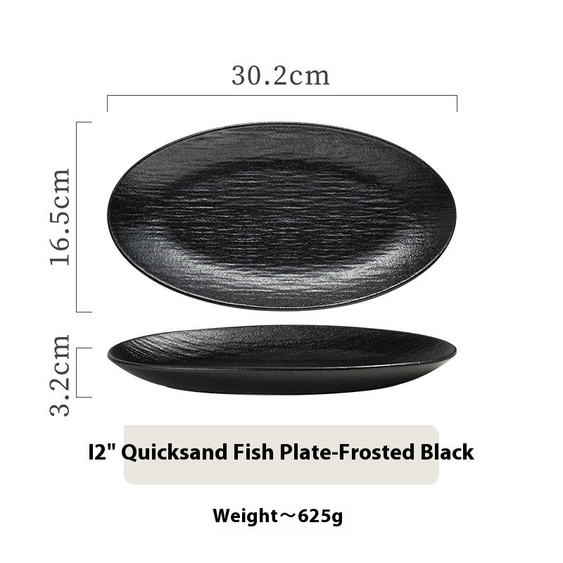 Ceramic Long Oval  Household Plate