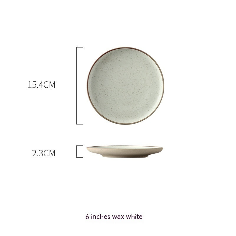 Round Light Ceramic Plate