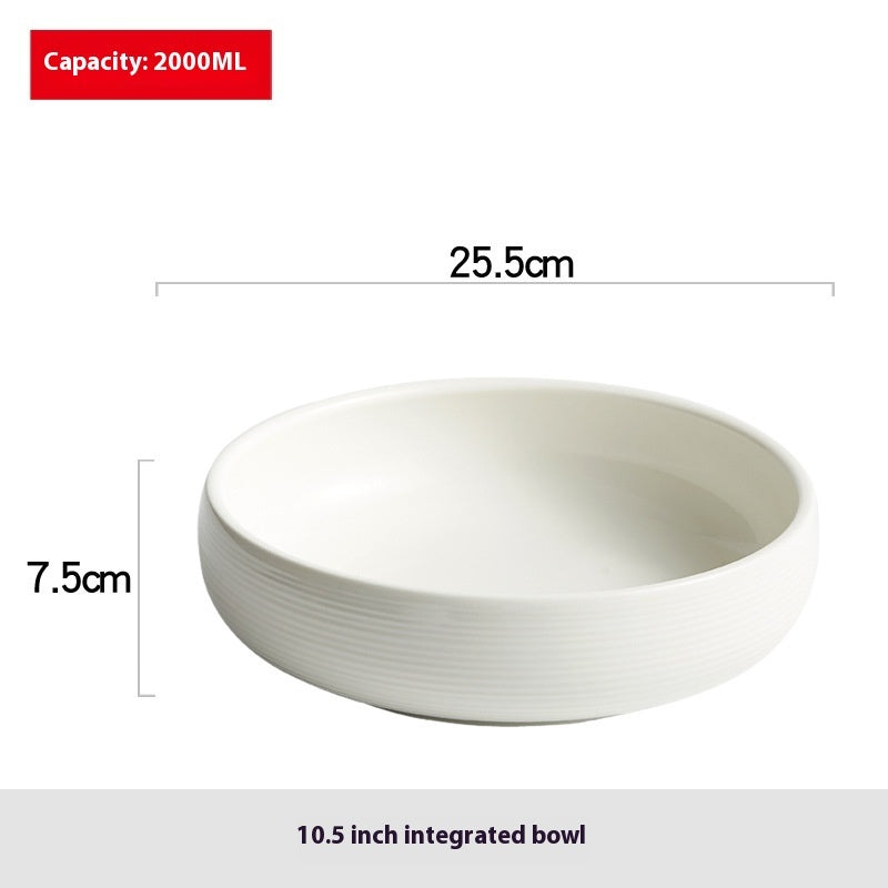 Ceramic Deep Round Household Plate Bowl