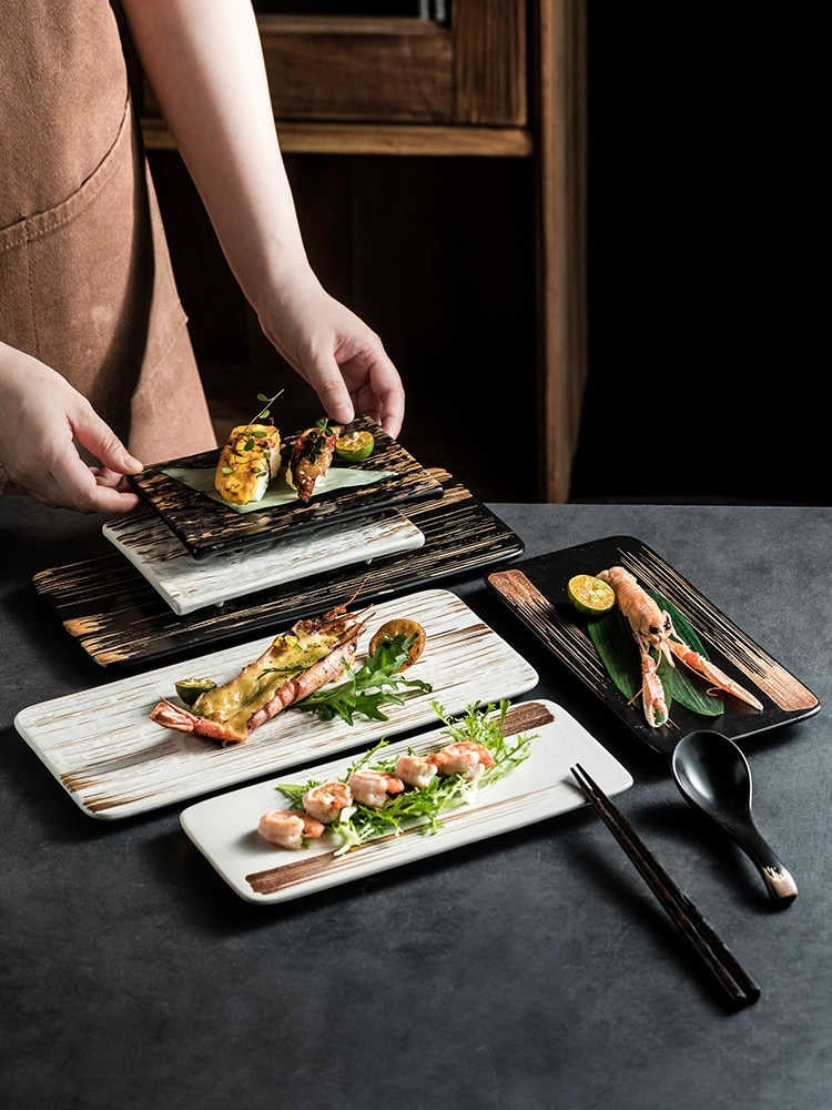 Rectangular Underglaze Porcelain Plate