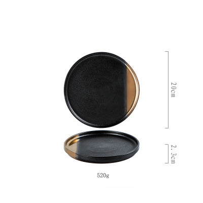 Creative Black Gold Ceramic Plate