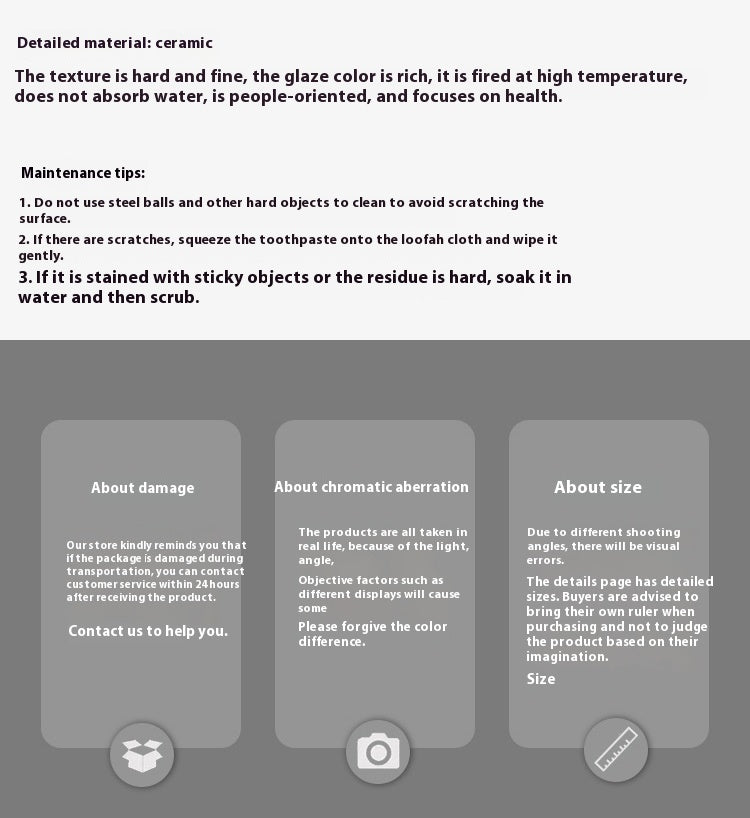 Elegant Creative Ceramic Plate Household