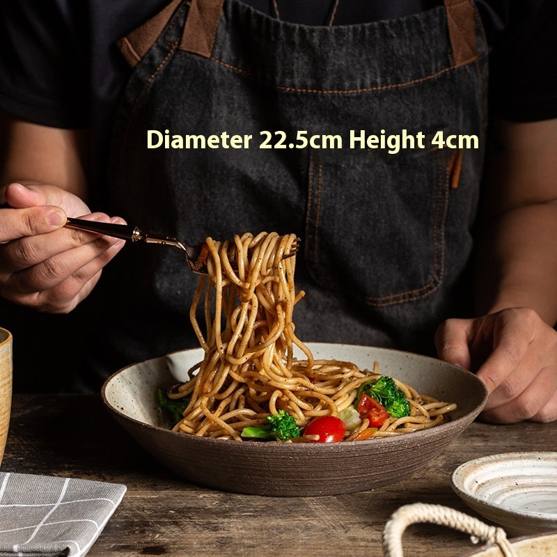 Handmade Pottery Retro Bowl Plate