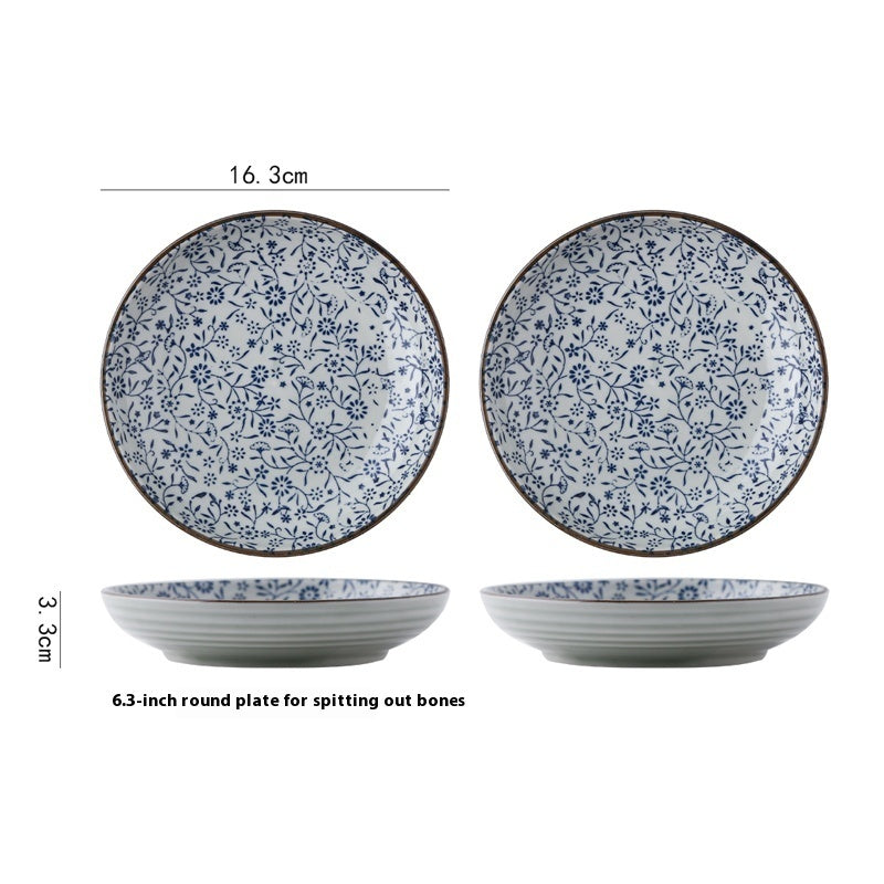 Table Top Underglaze Porcelain Plate