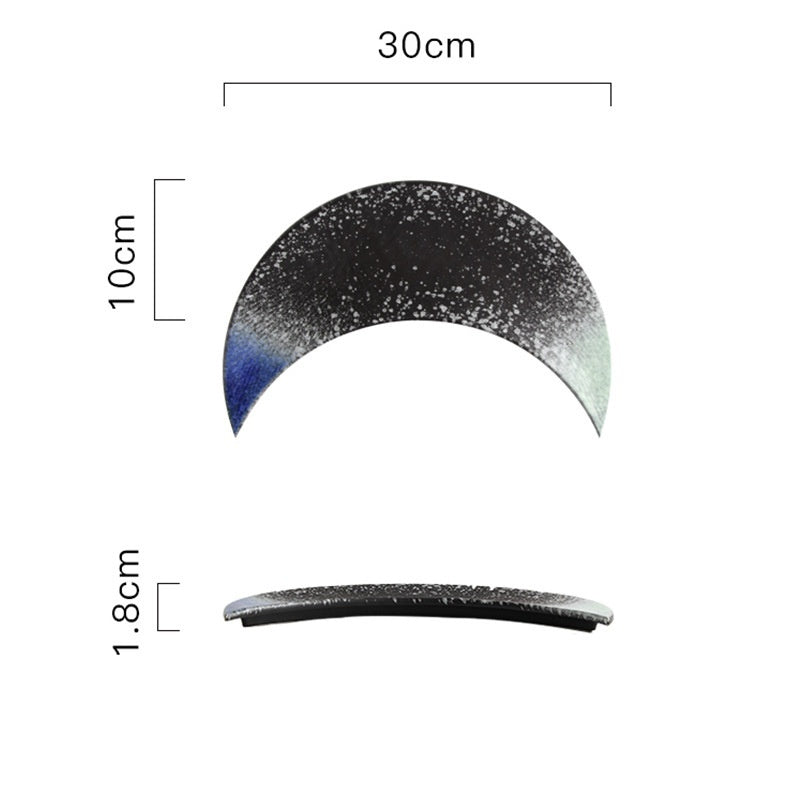 Creative Retro Ceramic Moon Art Plate