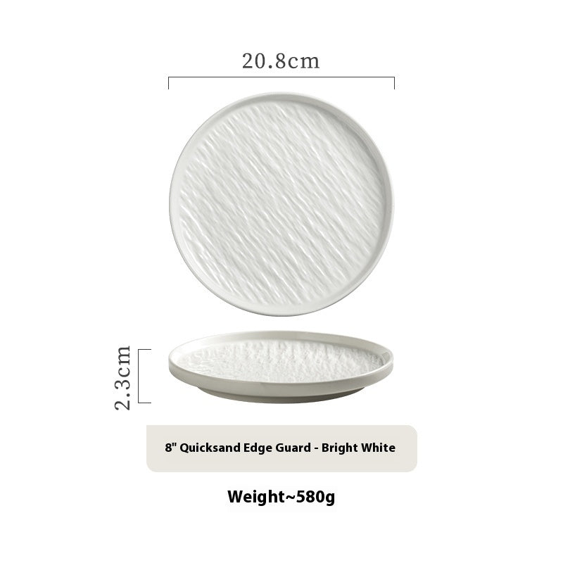 Stone Pattern Ceramic Flat Plate