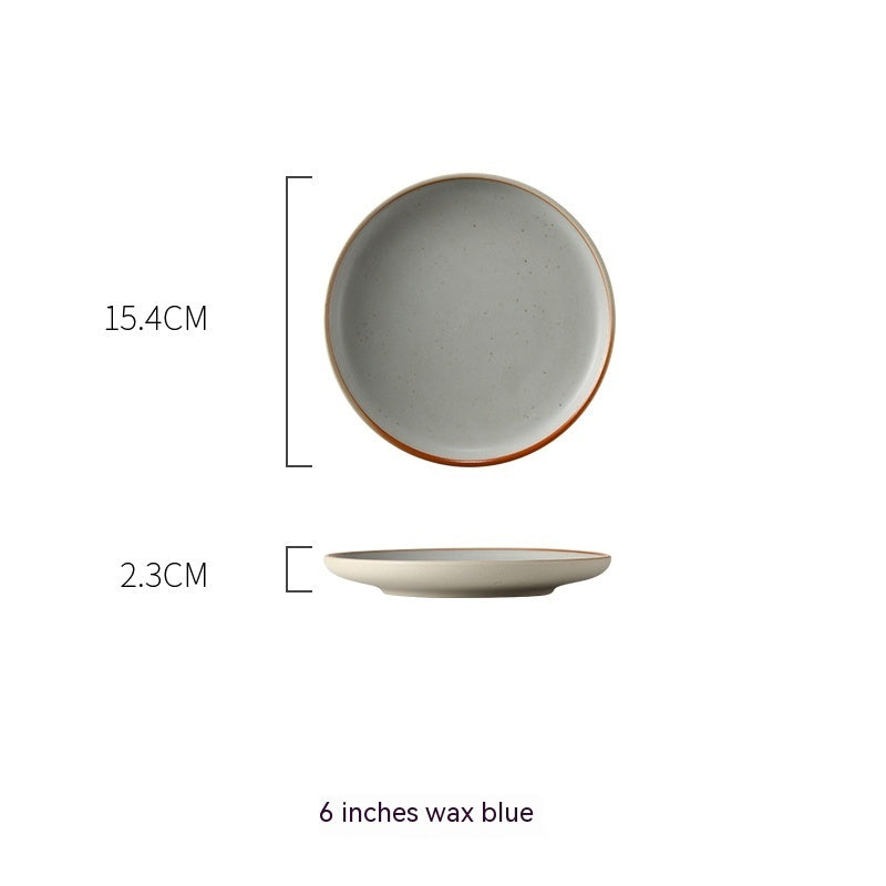 Round Light Ceramic Plate