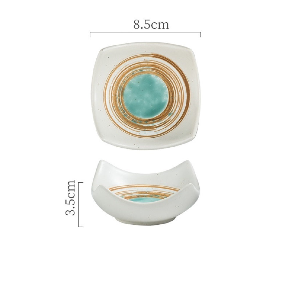 Curved Ceramic Four-corner Dish