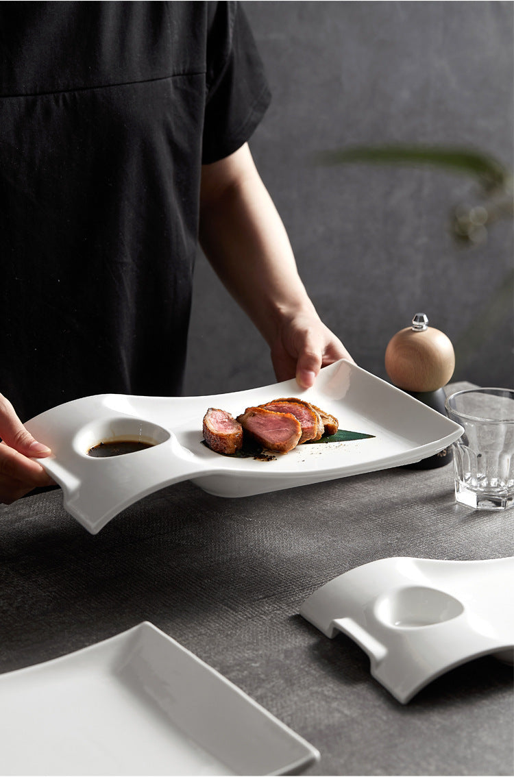 Household Ceramic Dumpling Plate