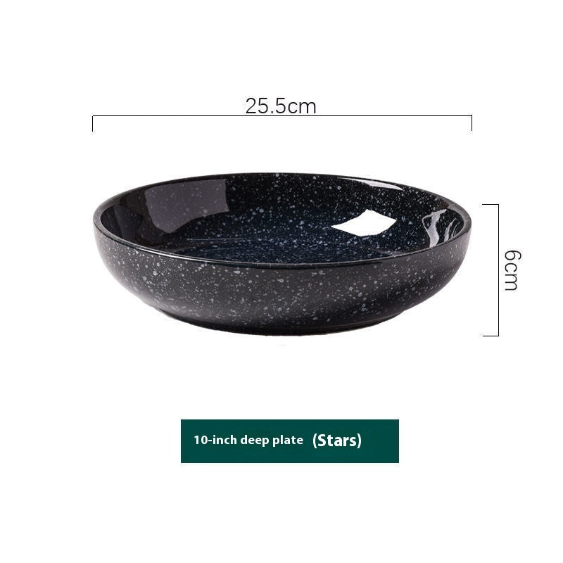 Retro Domestic Underglaze Porcelain Plate