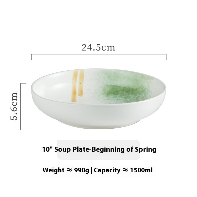Household Ceramic Soup Western Cuisine Plate