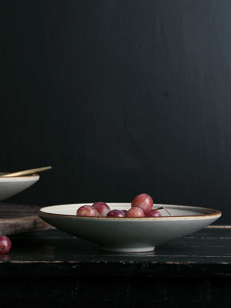 Retro Handmade Household Ceramic Plate