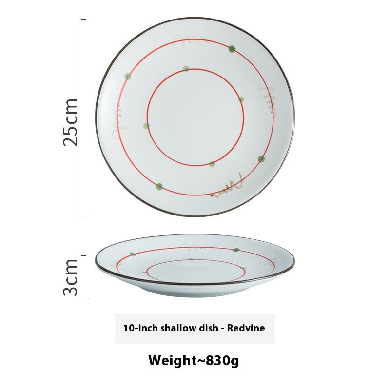 Creative Ceramic Round Household Plate