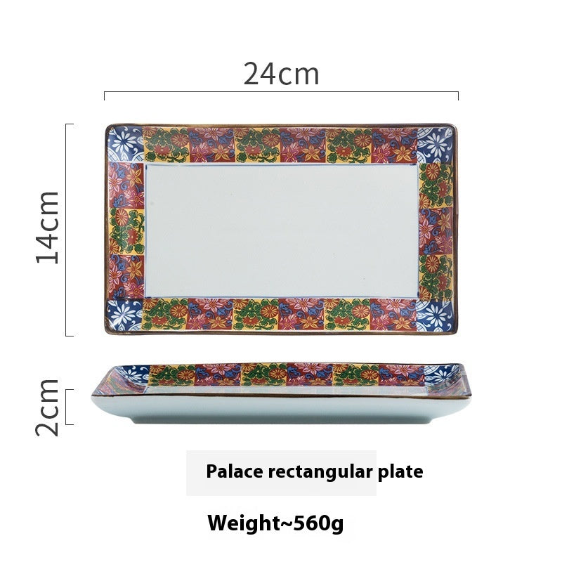 Creative Vintage Rectangle Ceramic Plate