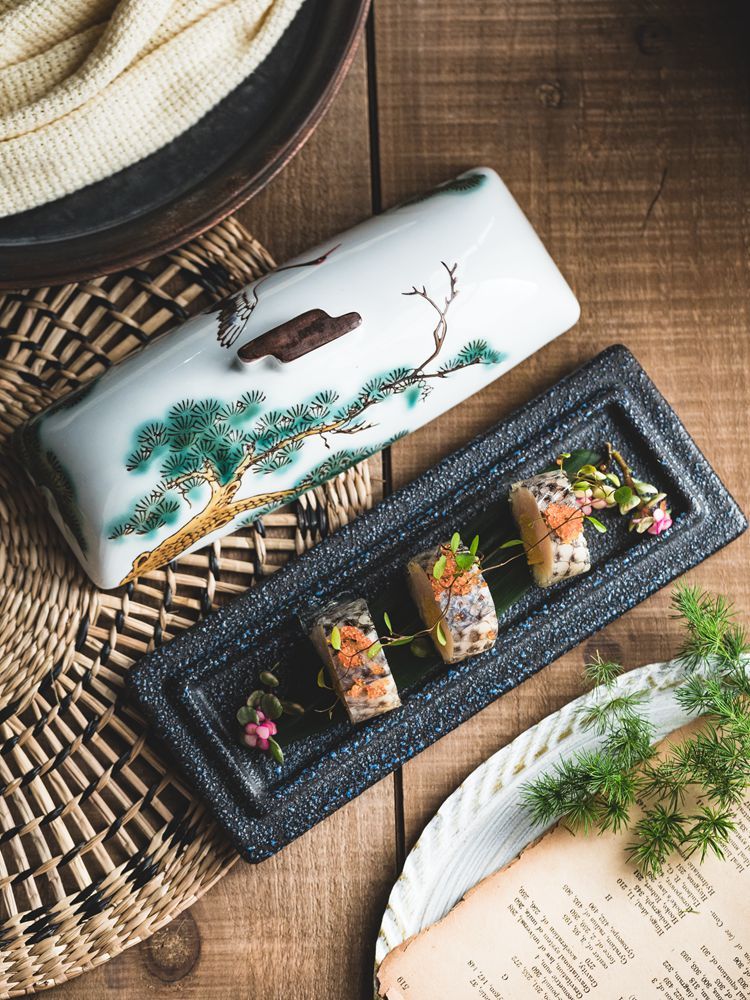 Ceramic Rectangular Bird Plate