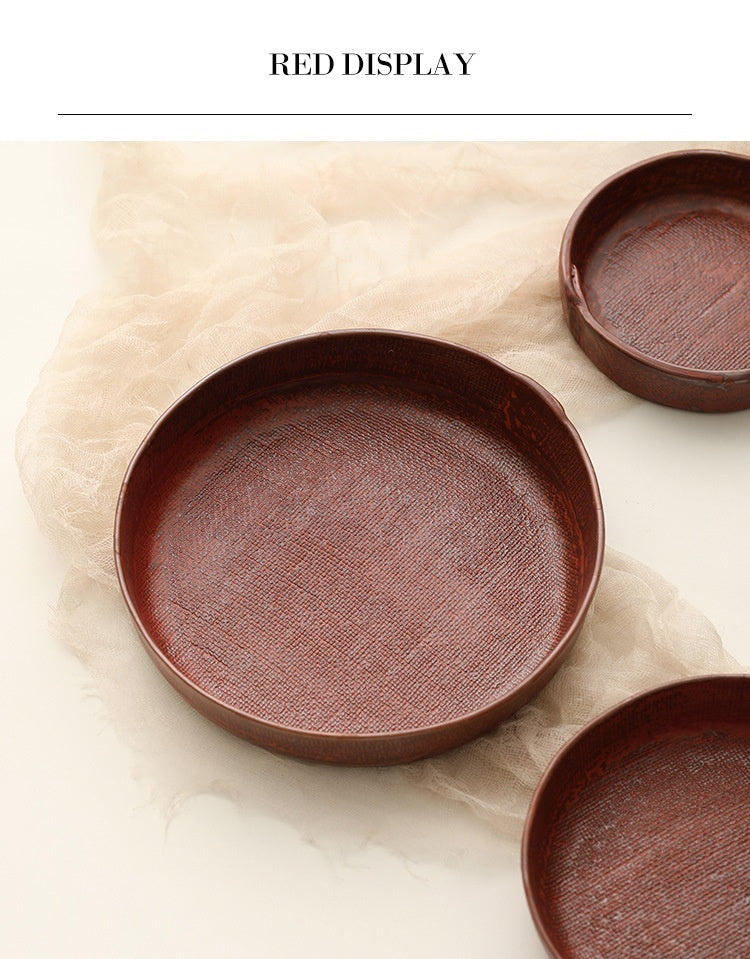 Retro Ceramic Deep Plates Creative Household Plate