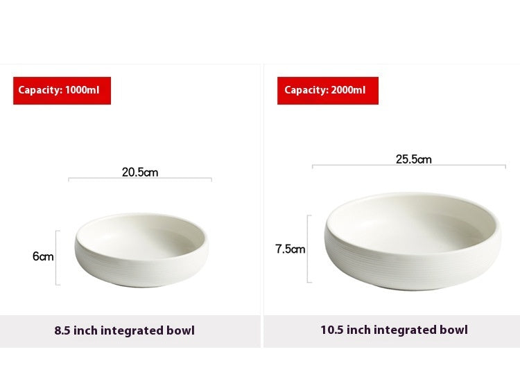 Ceramic Deep Round Household Plate Bowl