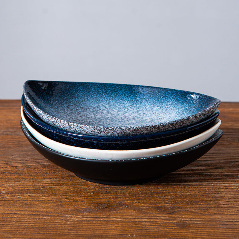 Oval Irregular Plate Ceramic Cold Salad Dish