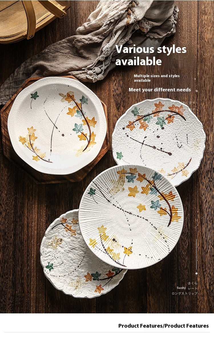 Creative Flower Household Ceramic Tableware Plate