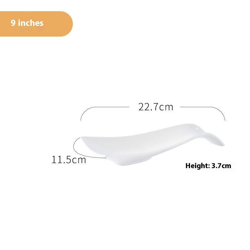 White Hotel Ceramic Tableware Plate