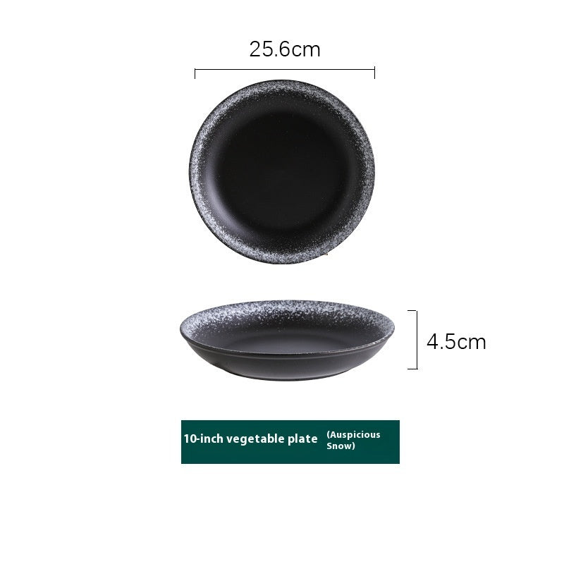 Retro Domestic Underglaze Porcelain Dinner Plate