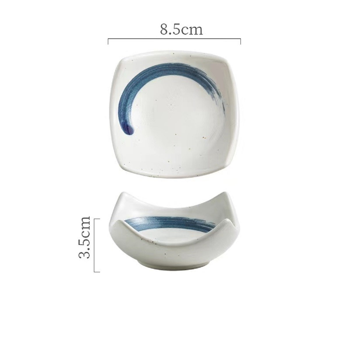 Curved Ceramic Four-corner Dish