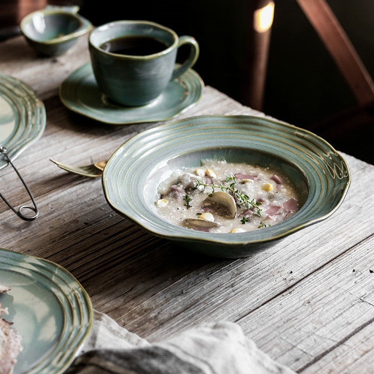 Rustic Elegance Ceramic Dinnerware Plate