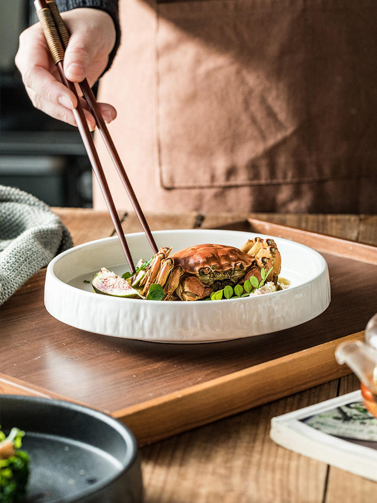 Household Creative Round Ceramic Plate