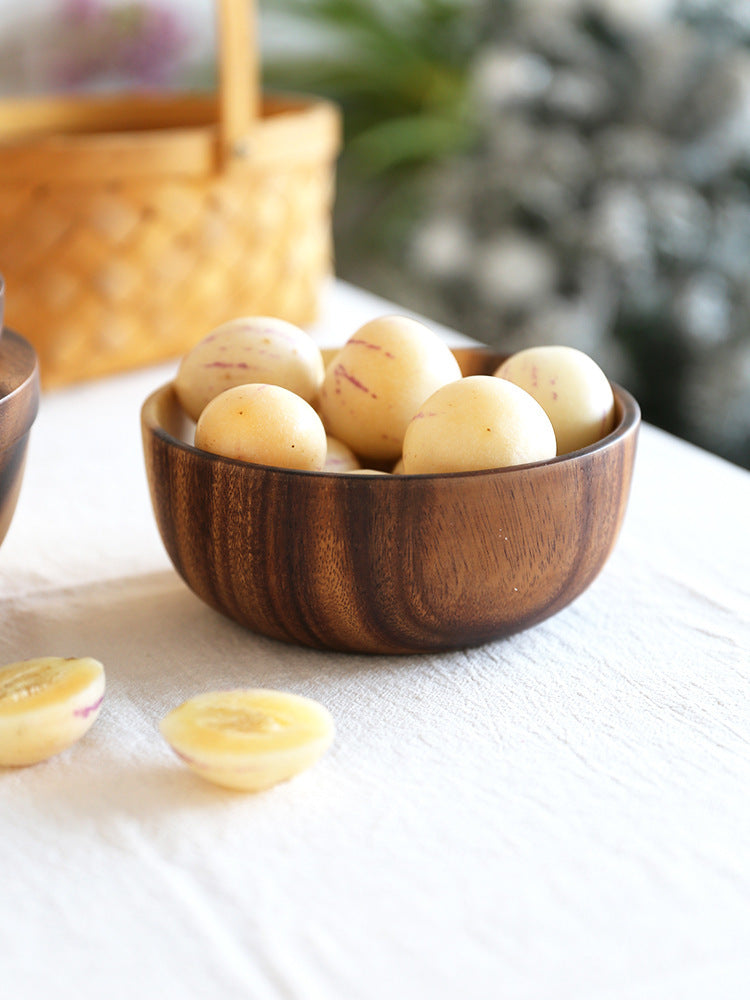 Natural Elegance Wooden Serving Bowl