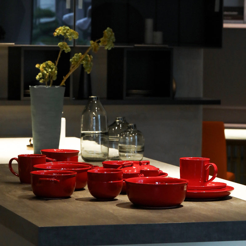 Red Ceramic Dinner Sets