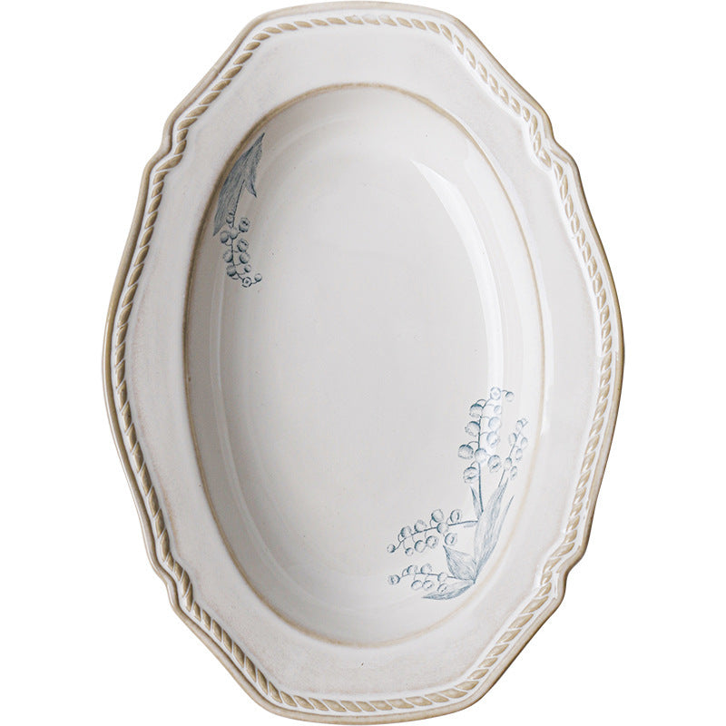 Ceramic Retro Round Plate