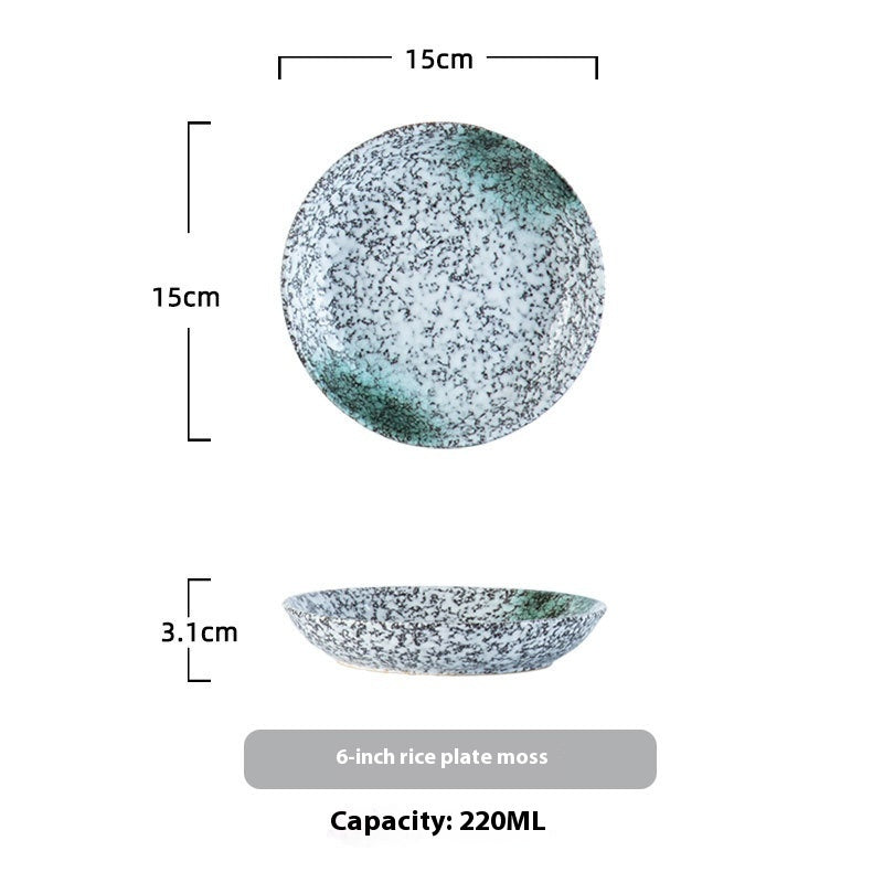 Household Ceramic Round Dinner Plate Small Plate