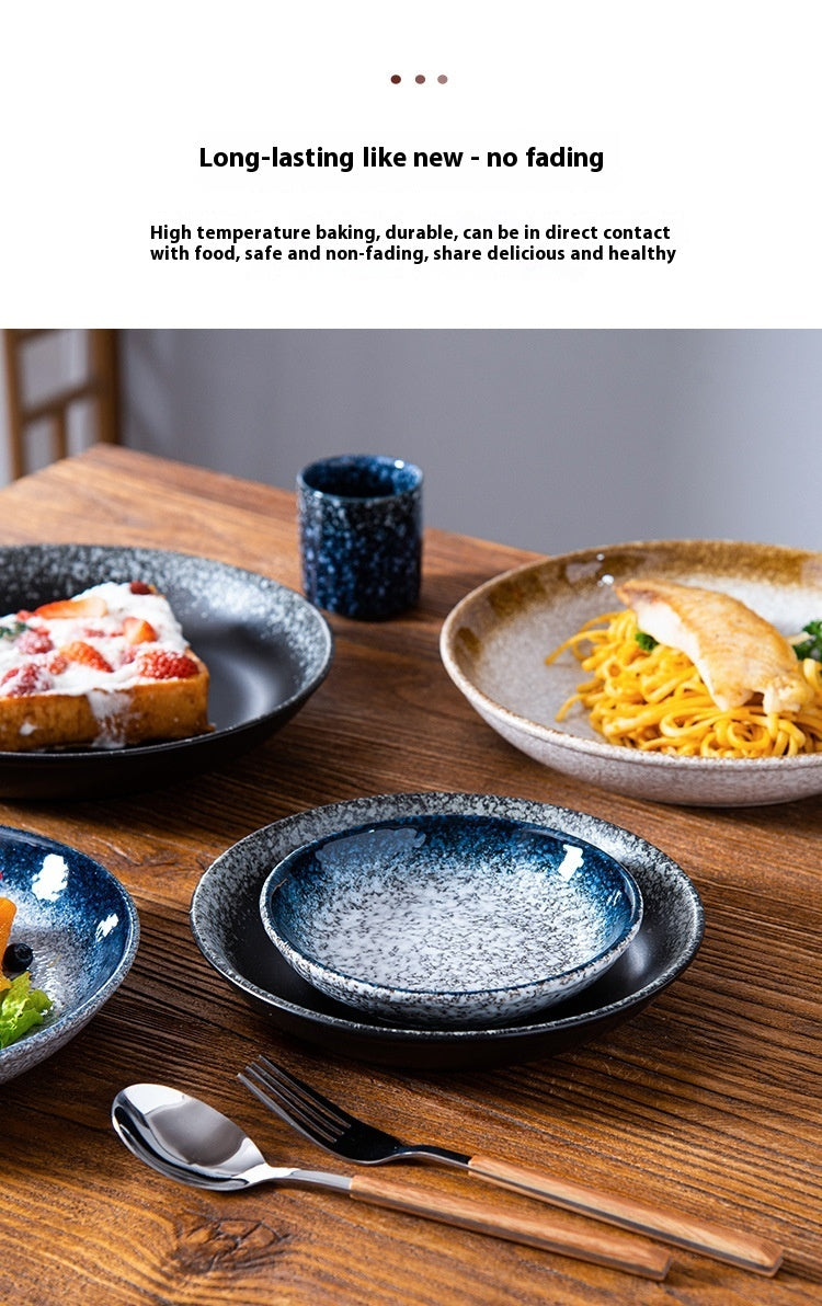 Household Ceramic Round Dinner Plate Small Plate