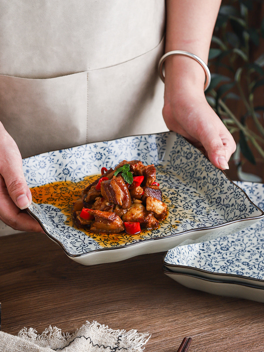 Deep Square Ceramic Plate