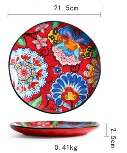 Underglaze Ceramic Tableware Household Dishes