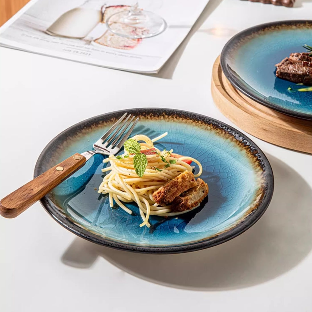 Ceramic Colorful Round Plate