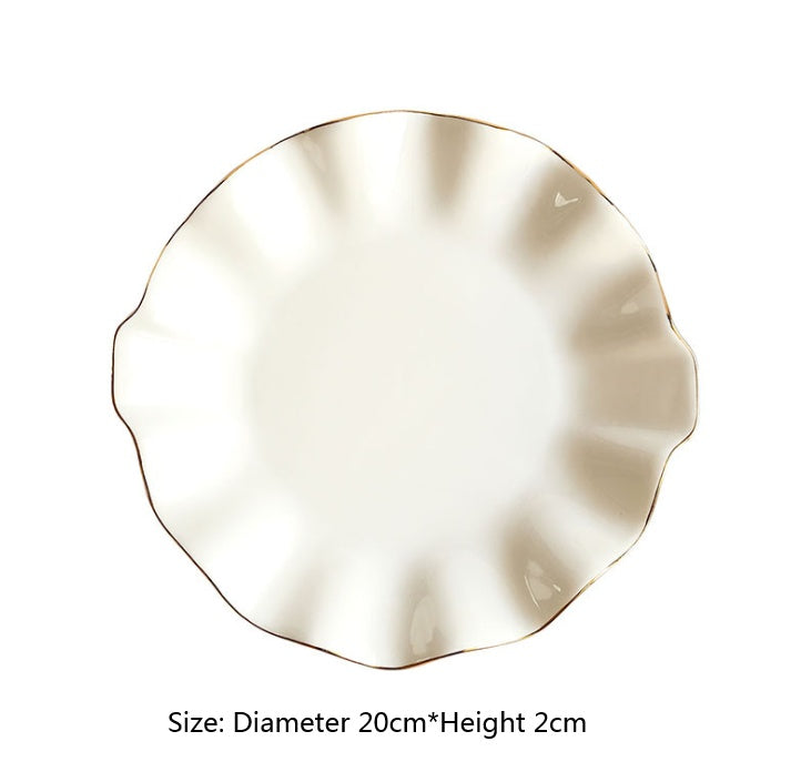 Ceramic Pure White Round Plate