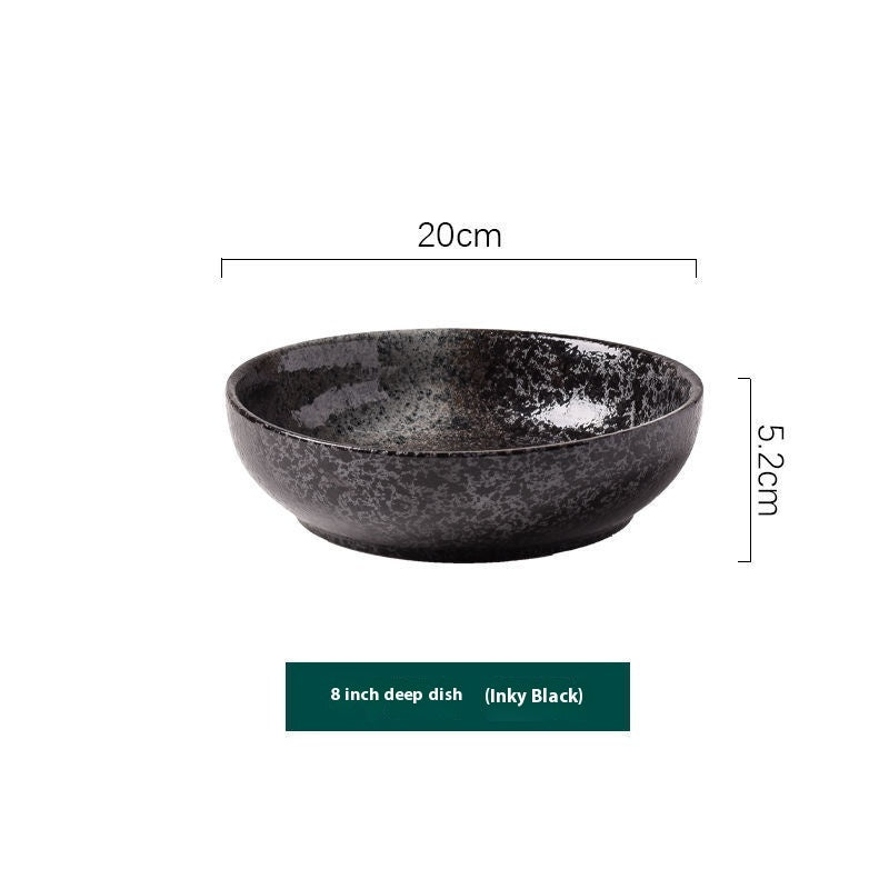 Retro Domestic Underglaze Porcelain Plate