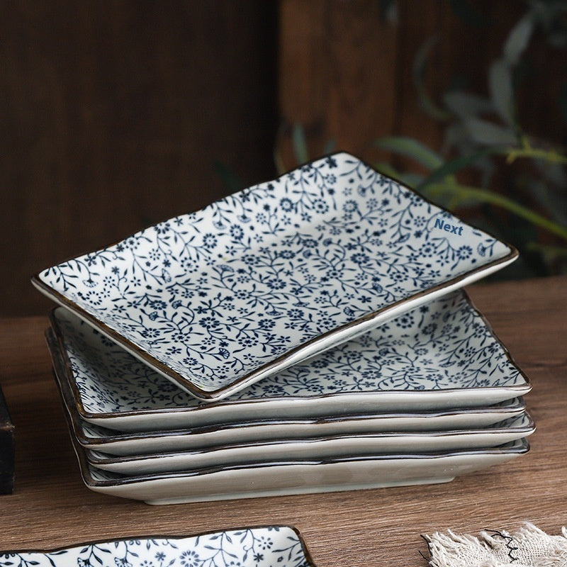 Ceramic Rectangular Antique Tableware Plate