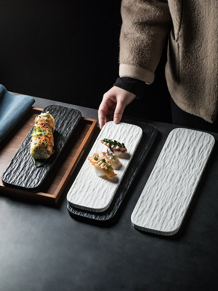 Dugi tanjur sushi roštilj sashimi ljuljački tanjur