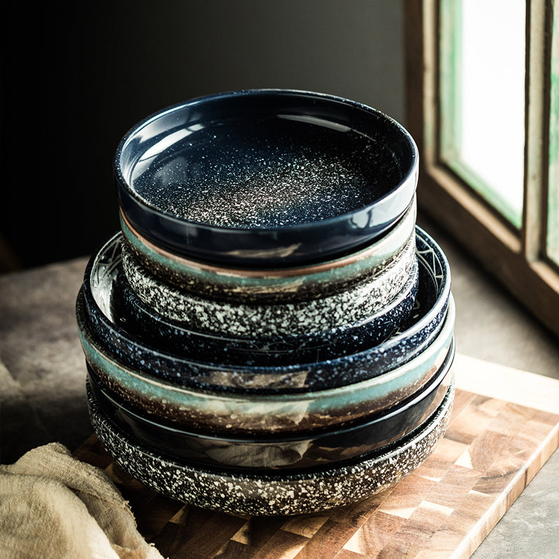 Japanese Deep Round Ceramic Dish