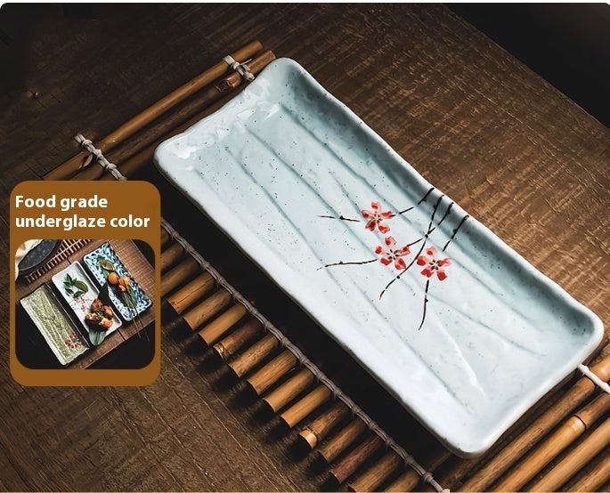 Rectangular Sushi Ceramic Plate