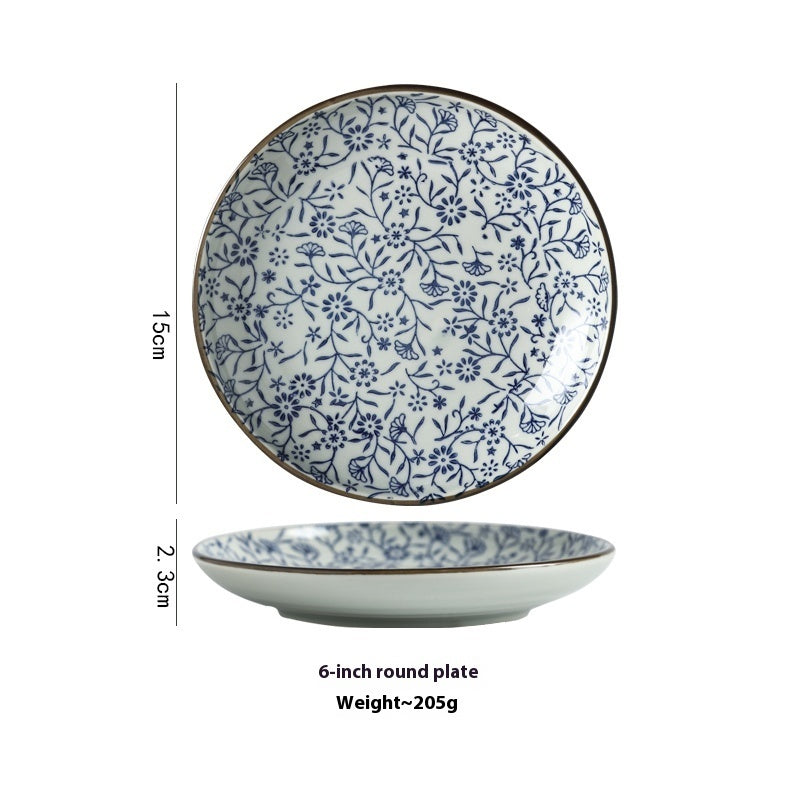 Table Top Underglaze Porcelain Plate