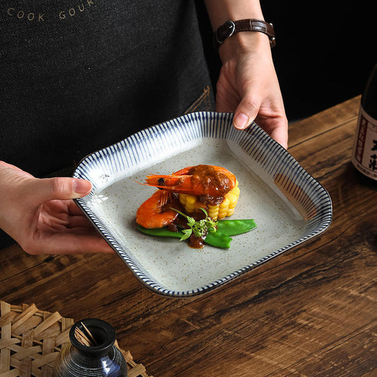 Square Ceramic Creative Dinner Plate