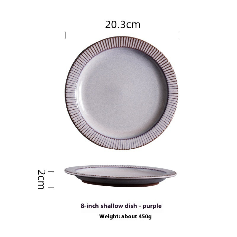 Creative Ceramic Round Western Plate