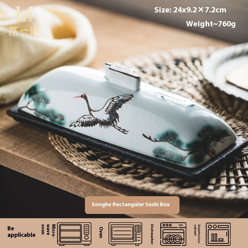 Ceramic Rectangular Bird Plate