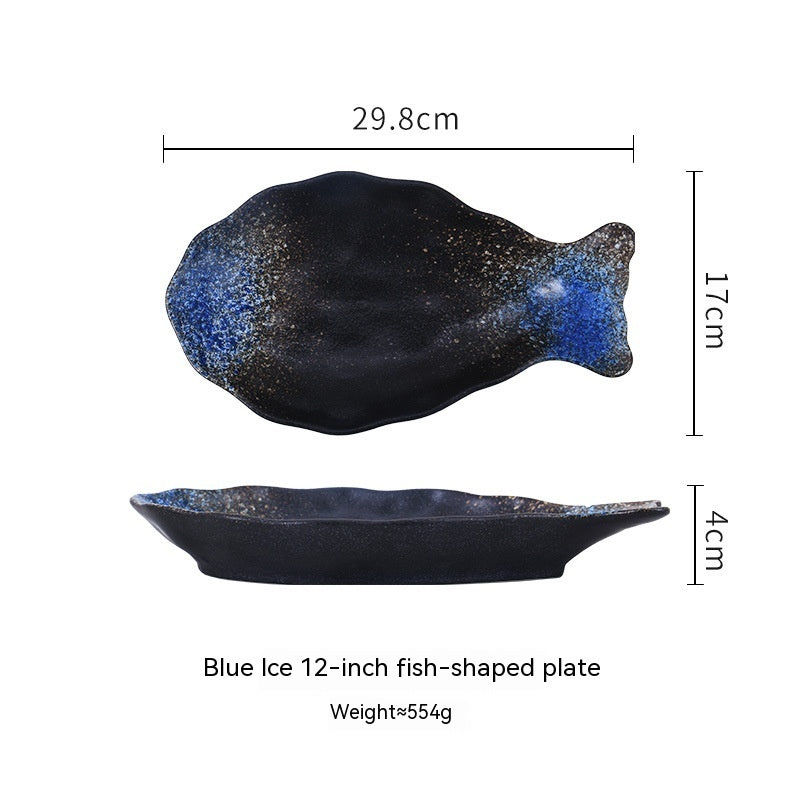Household Fish Pattern Ceramic Plate