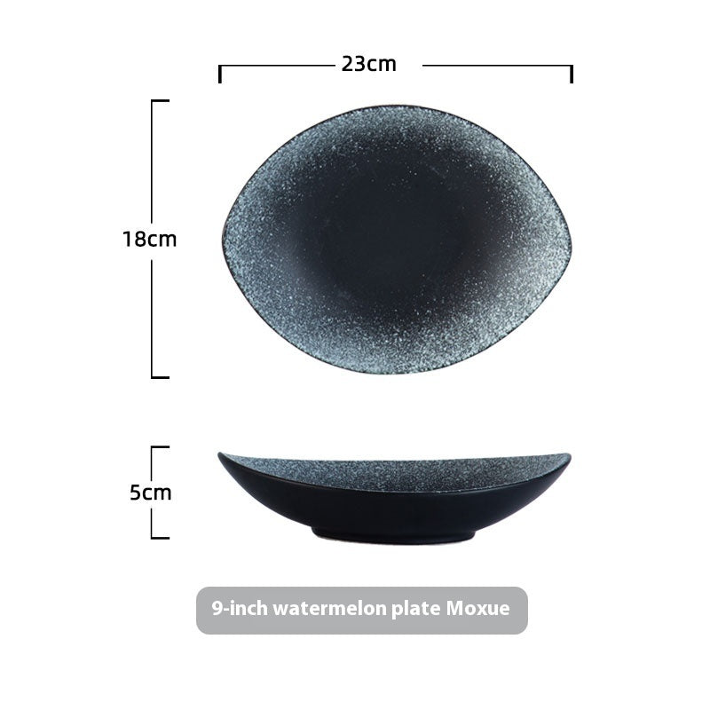 Oval Irregular Plate Ceramic Cold Salad Dish