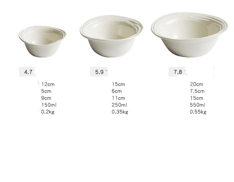White Plate Ceramic Tableware